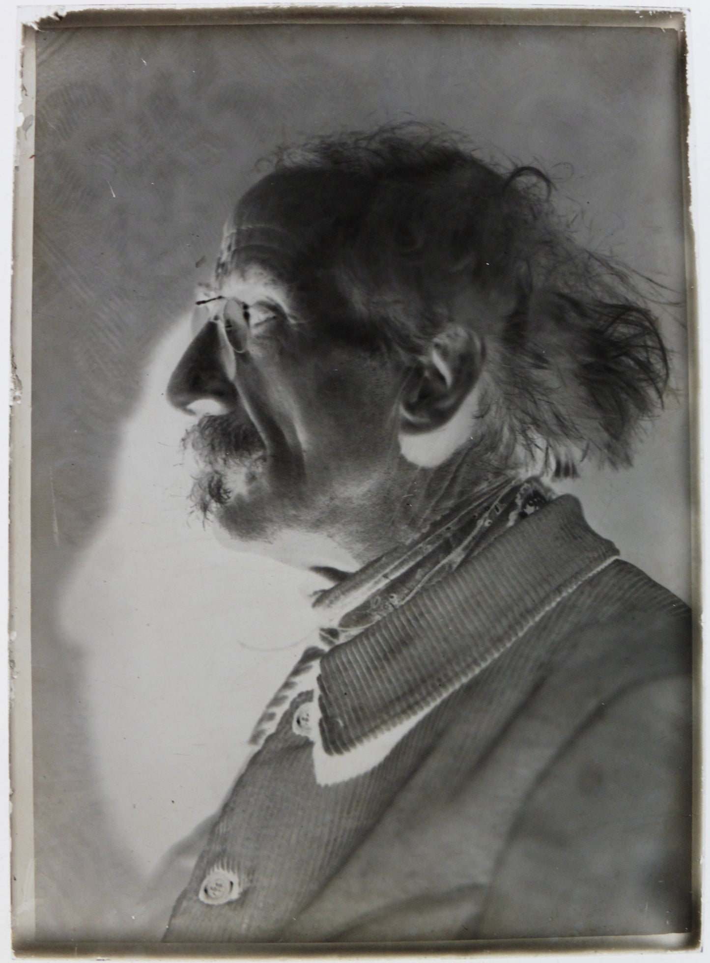 Nu, Nude, Curiosa, Erotisme, Autoportrait du Photographe de Nu.Plaque de verre négative 13x18cm , Photo image négatif sur verre 1900'. réf:488