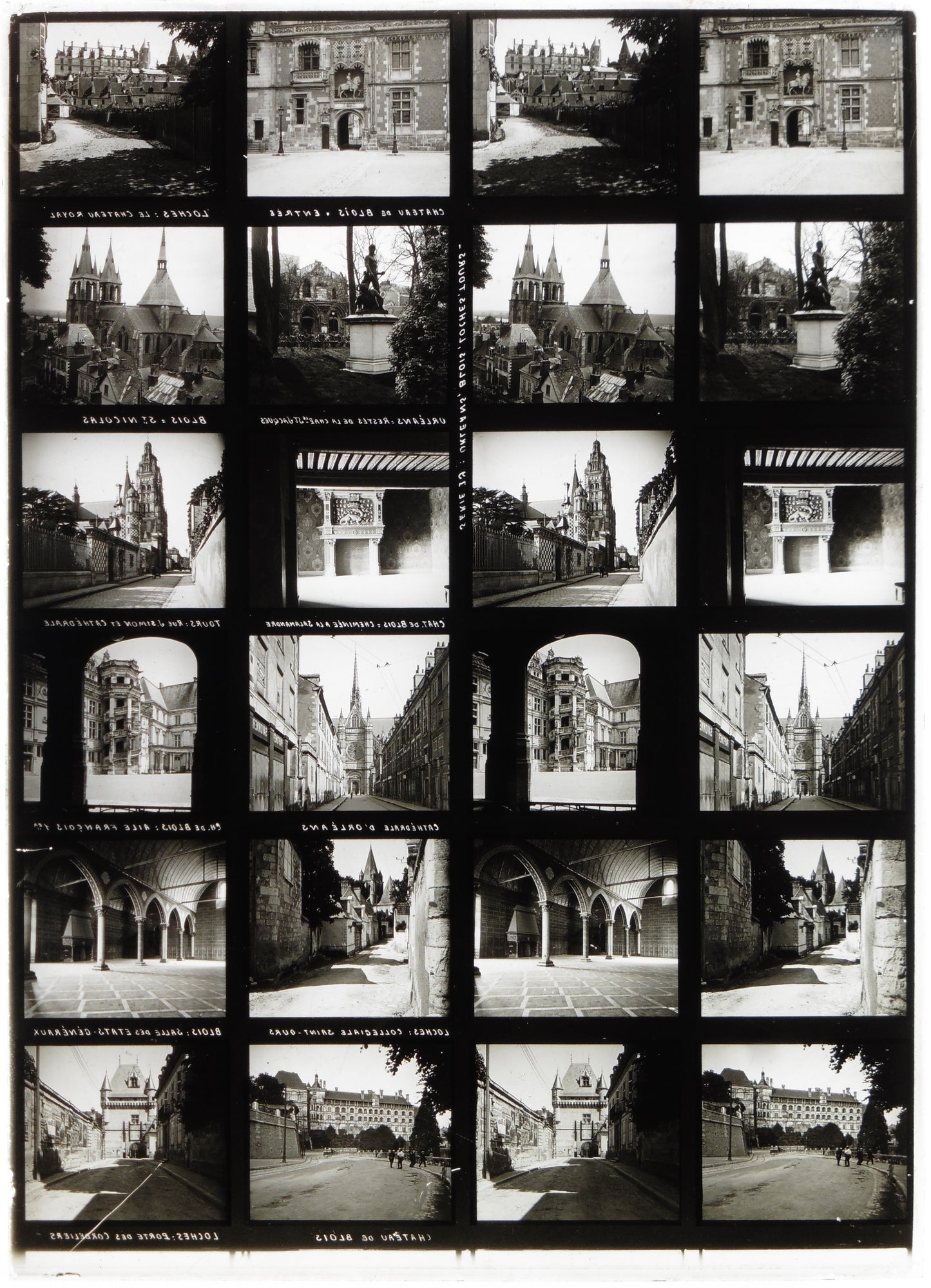 Plaque Verre Stéréo Educa -Orléans-Tours-Blois-Loches - 12 Vues - Série 19 - 1900