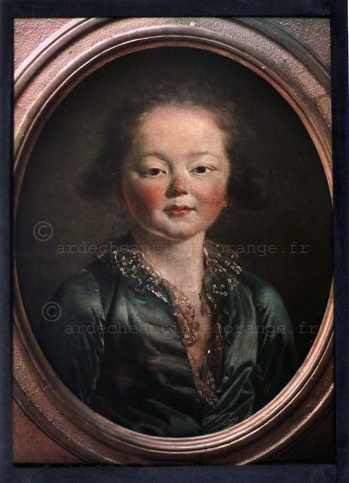 Autochrome Lumière 13X18.Musée d'Amiens: Trinquesse "Portrait d'un jeune Garçon" ARDECHE PHOTO ANTIQUE