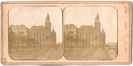 "Paris le Palais de Justice 1859" Félix Chevalier & Auguste Champeaux photographes rue st denis,n°52 à Belleville, Paris. Photo stéréo.  Série N°25.