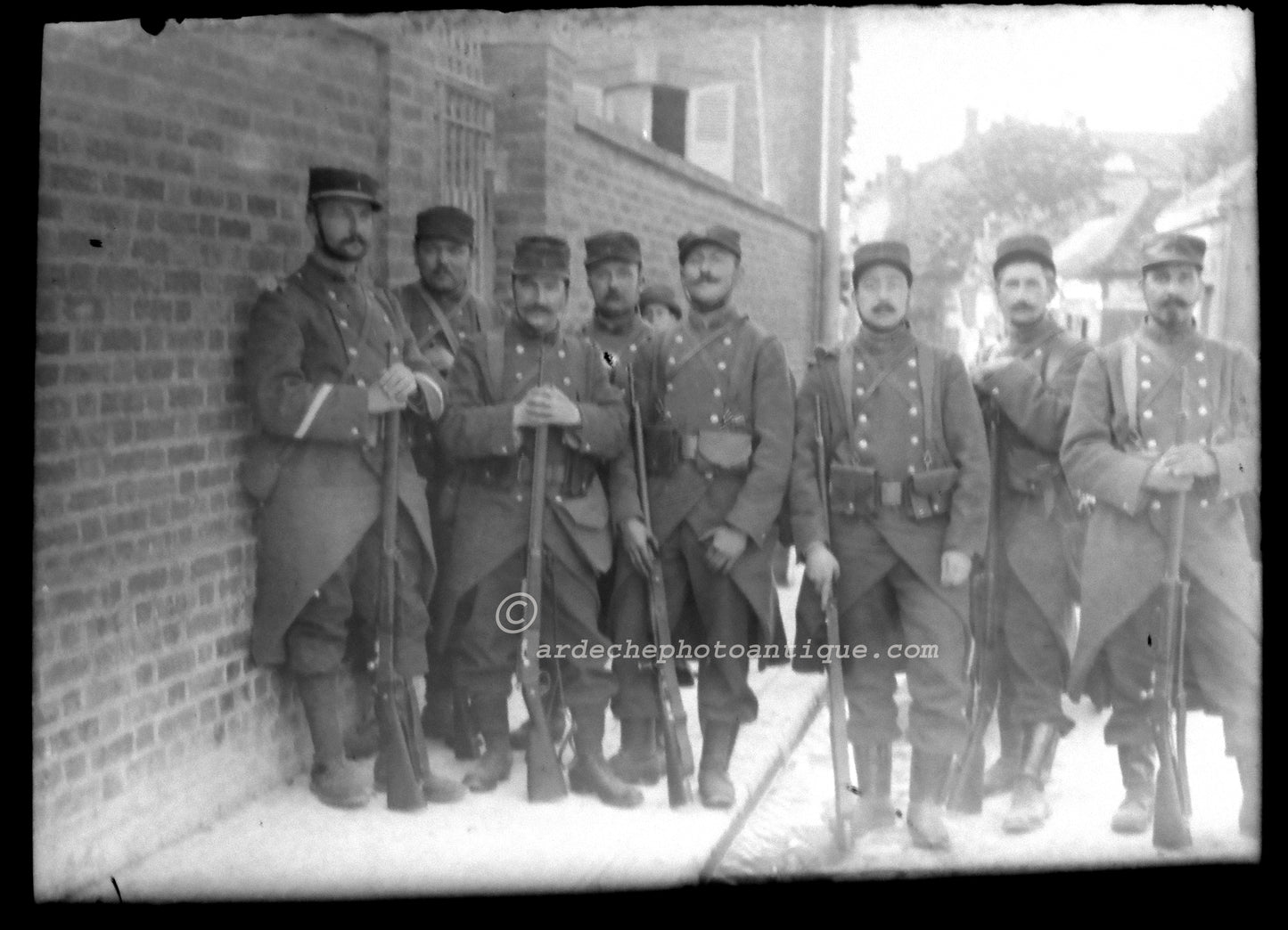 Guerre 1914-1918.Gloire au 1er Bataillon de Chasseur.Prise du 1er Drapeau au 132 éme Régiment d'Infanterie Prussienne 1914 St Blaise 1er Bton.Plaque de verre négative 13x18cm , Photo image négatif sur verre 1914 N°4.