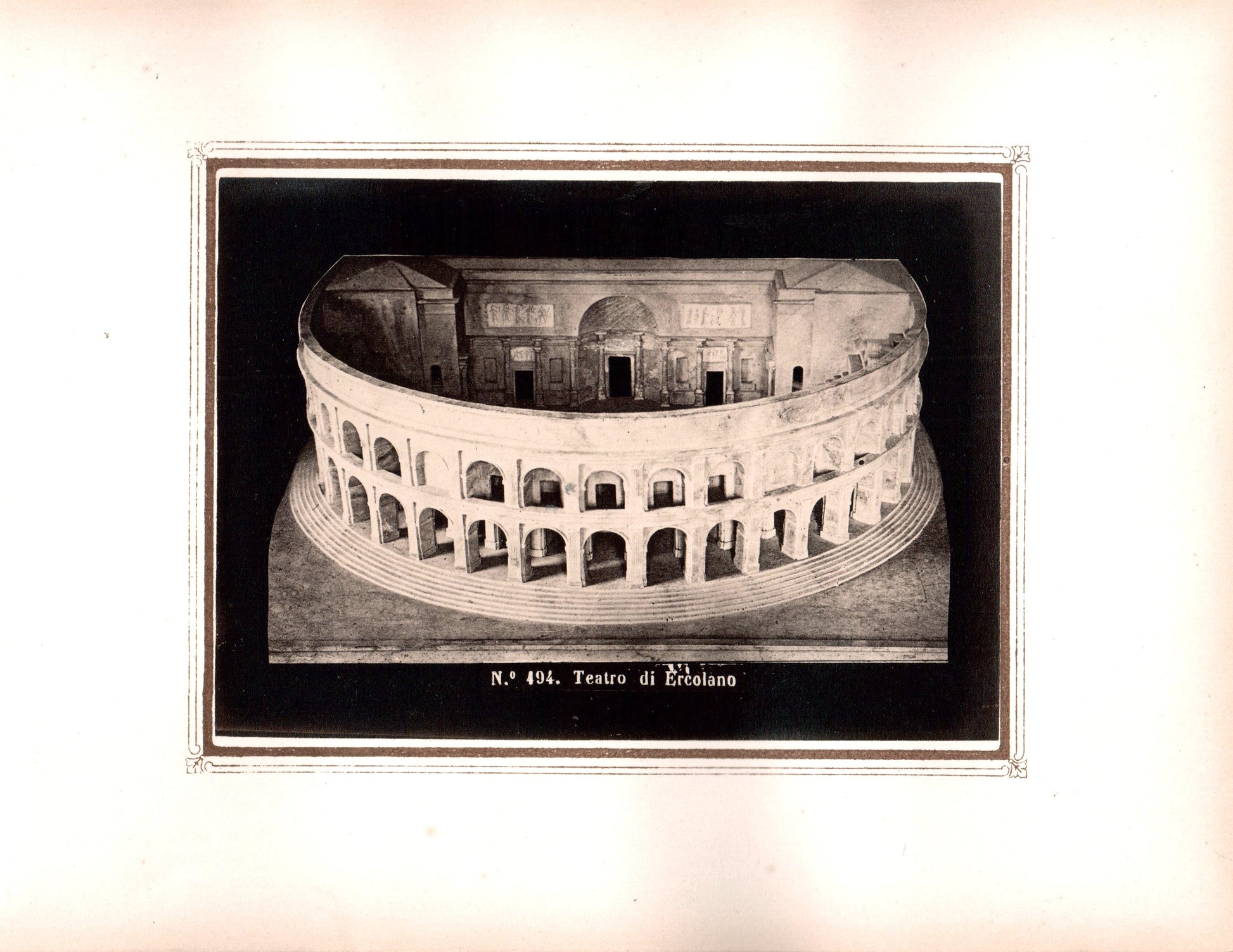 Pompei.Italie.Italia.Napoli."Teatro di Ercolano".N°194.Naples.Photo Originale Albuminée 1880. ARDECHE PHOTO ANTIQUE