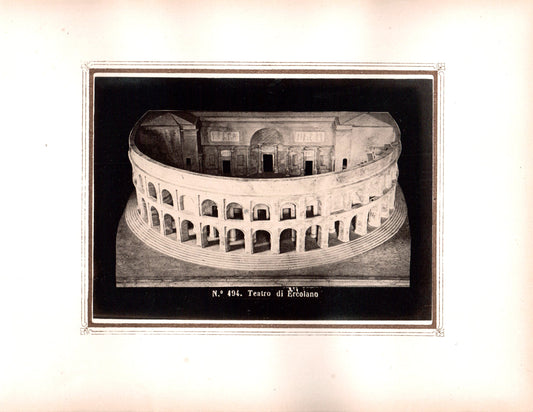 Pompei.Italie.Italia.Napoli."Teatro di Ercolano".N°194.Naples.Photo Originale Albuminée 1880. ARDECHE PHOTO ANTIQUE