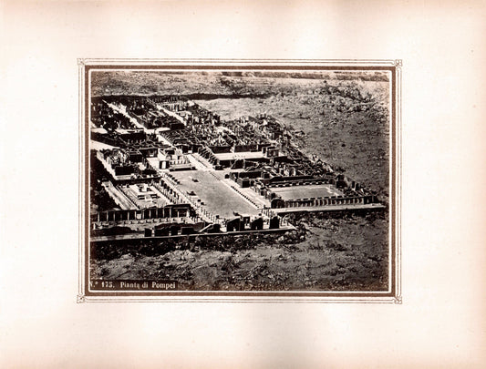 Pompei.Italie.Italia.Napoli."Pianta di Pompei".N°175.Naples.Photo Originale Albuminée 1880. ARDECHE PHOTO ANTIQUE
