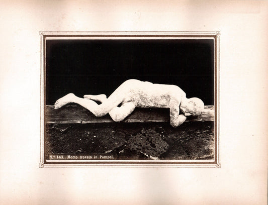 Pompei.Italie.Italia.Napoli."Pompei.Italie.Italia.Napoli."Morto trovato in Pompei".N°163.Naples.Photo Originale Albuminée 1880. ARDECHE PHOTO ANTIQUE