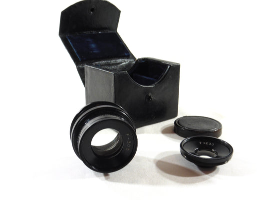 Berthiot Paris, Trousse Eurygraphe N°2 Série IV, F=230, F=305, F=390, objectif ancien, brass lens.