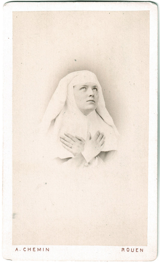 Cdv.Bonne Soeur.Religieuse.Religion.Nun.Nonnen. Photographie Basset, Alphonse Chemin successeur, 6 rue de la Croix Verte