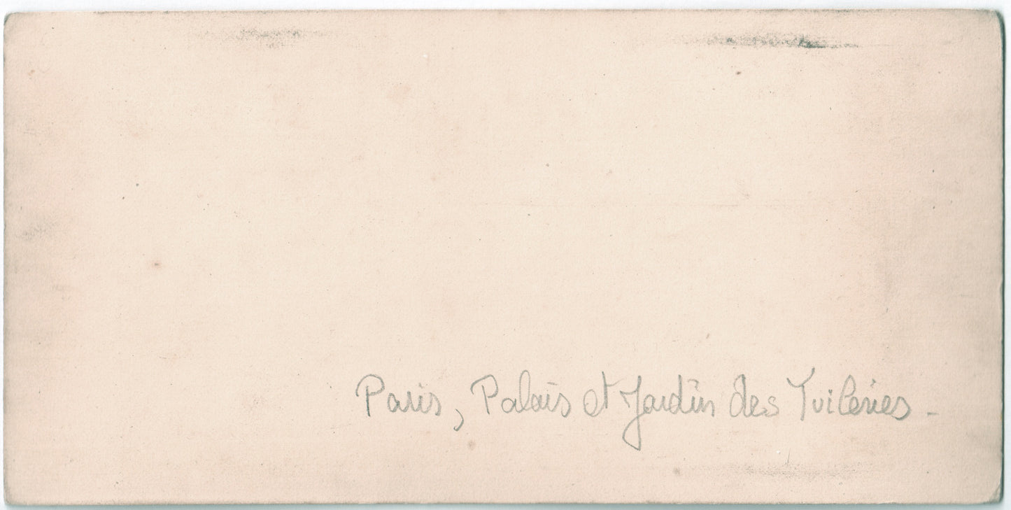 Paris.Palais et Jardin des Tuileries. Stereo vue. 1870 .Photo stéréo Albuminée.France.Stereoview