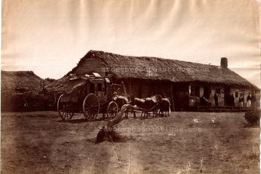 Chile.Chili.Photo ancienne 1888.Grand Concepcion."Auberge Posada"Albuminée originale.Format 19,5x28cm