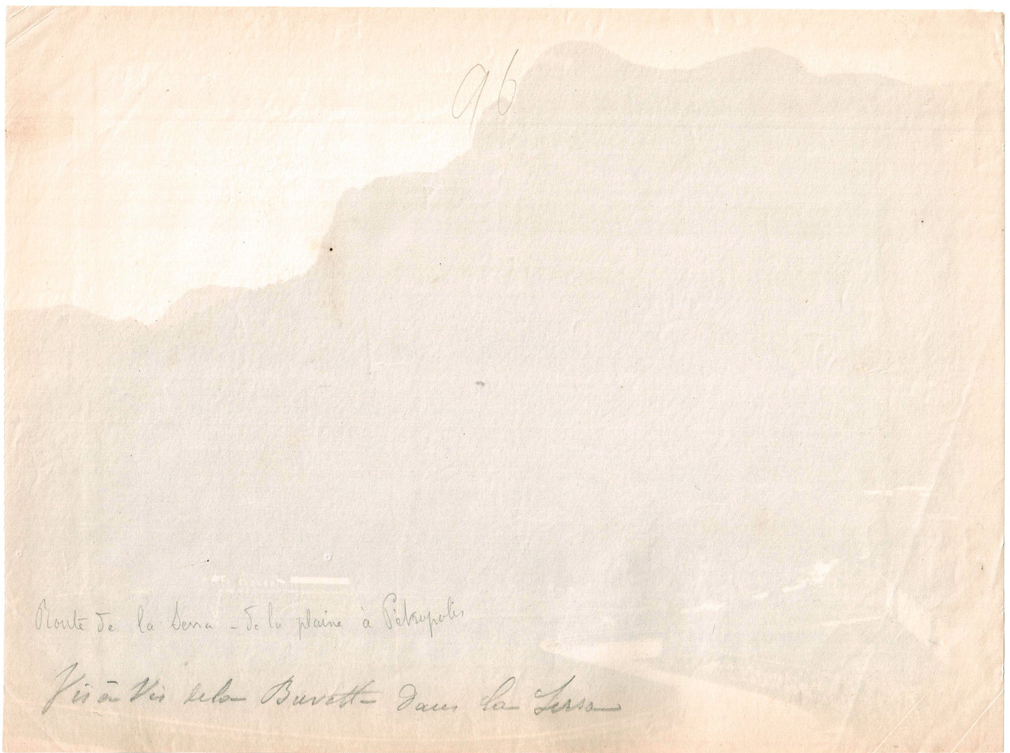 Brésil.Brasil.Pétropolis 1880."Route de la Serra de la Plaine à Pétropolis" Photo Albuminée originale.Format photo 20cm x 26,8cm.