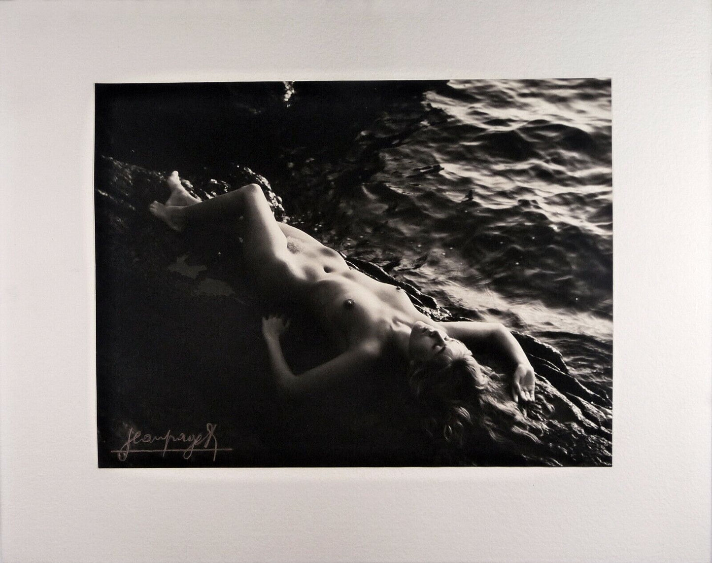 Nu artistique.Photographie 1950.Photo Argentique 30x39,5cm Jean Paget.No Clergue