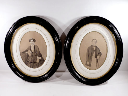 Sabatier-Blot, Entre Peinture et Photographie, Palais Royal, Deux Daguerréotypes sur papier d'un couple.