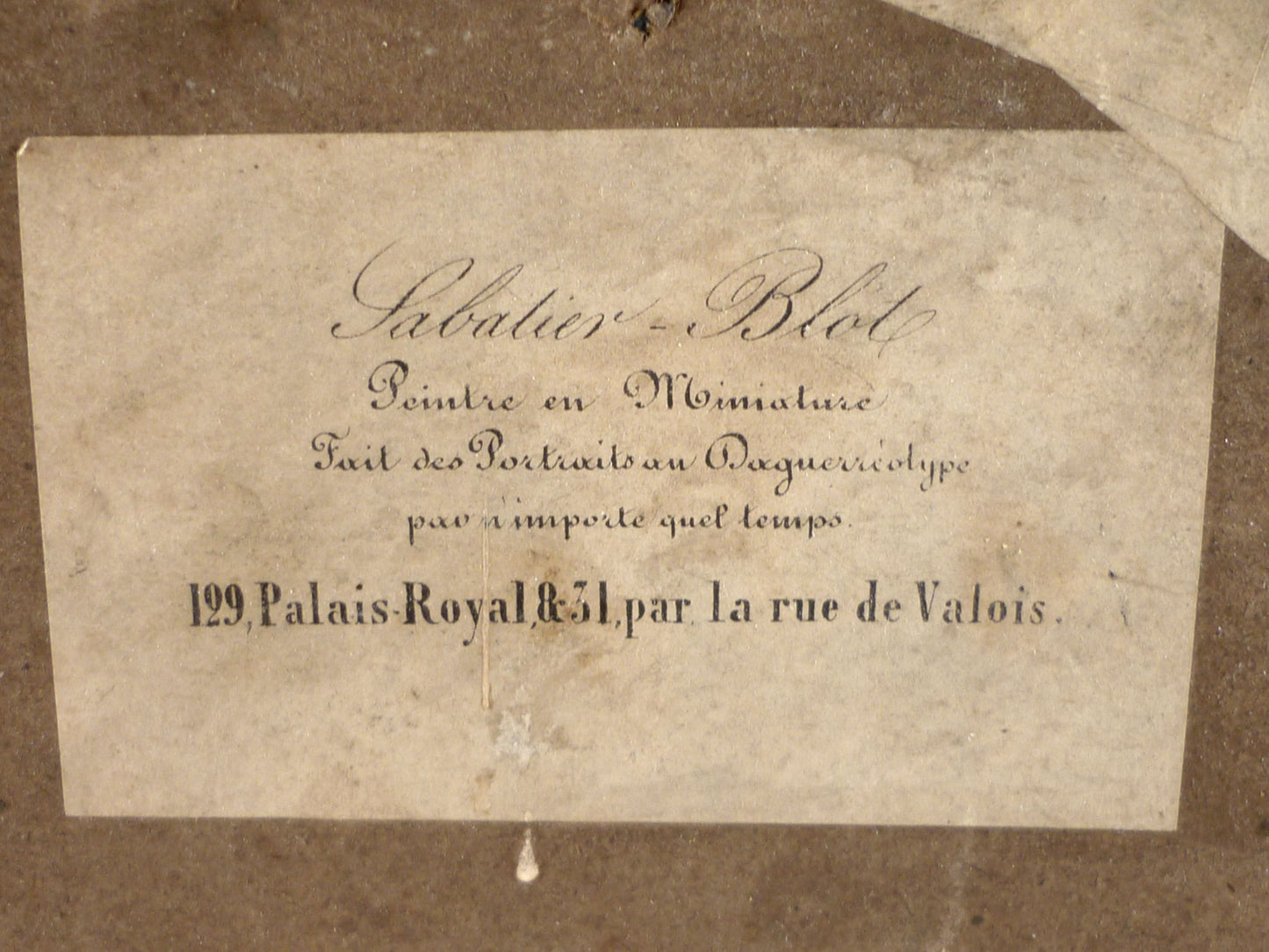 Sabatier-Blot, Entre Peinture et Photographie, Palais Royal, Deux Daguerréotypes sur papier d'un couple.