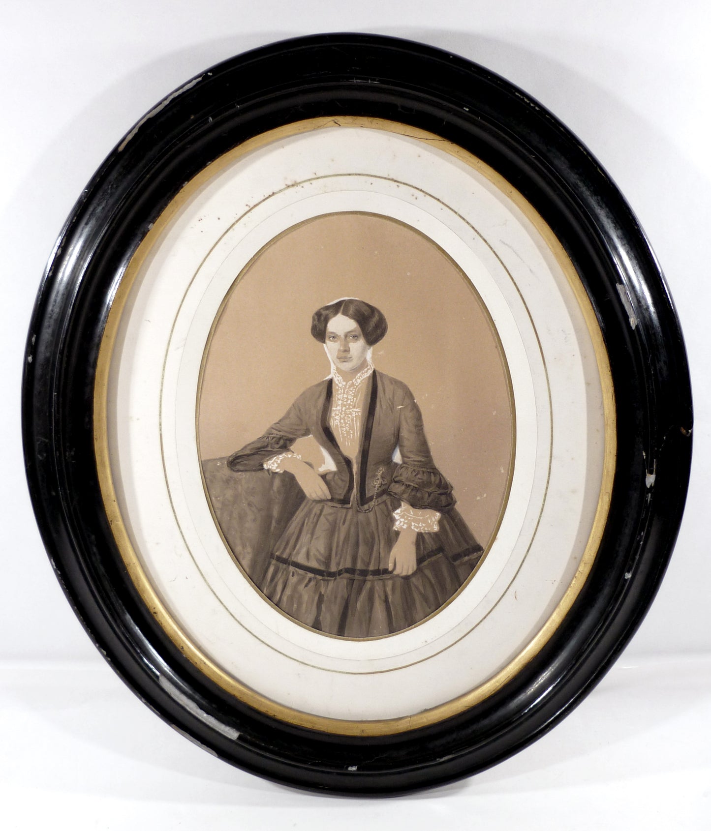 Sabatier-Blot, Entre Peinture et Photographie, Palais Royal, Deux Daguerréotypes sur papier d'un couple.