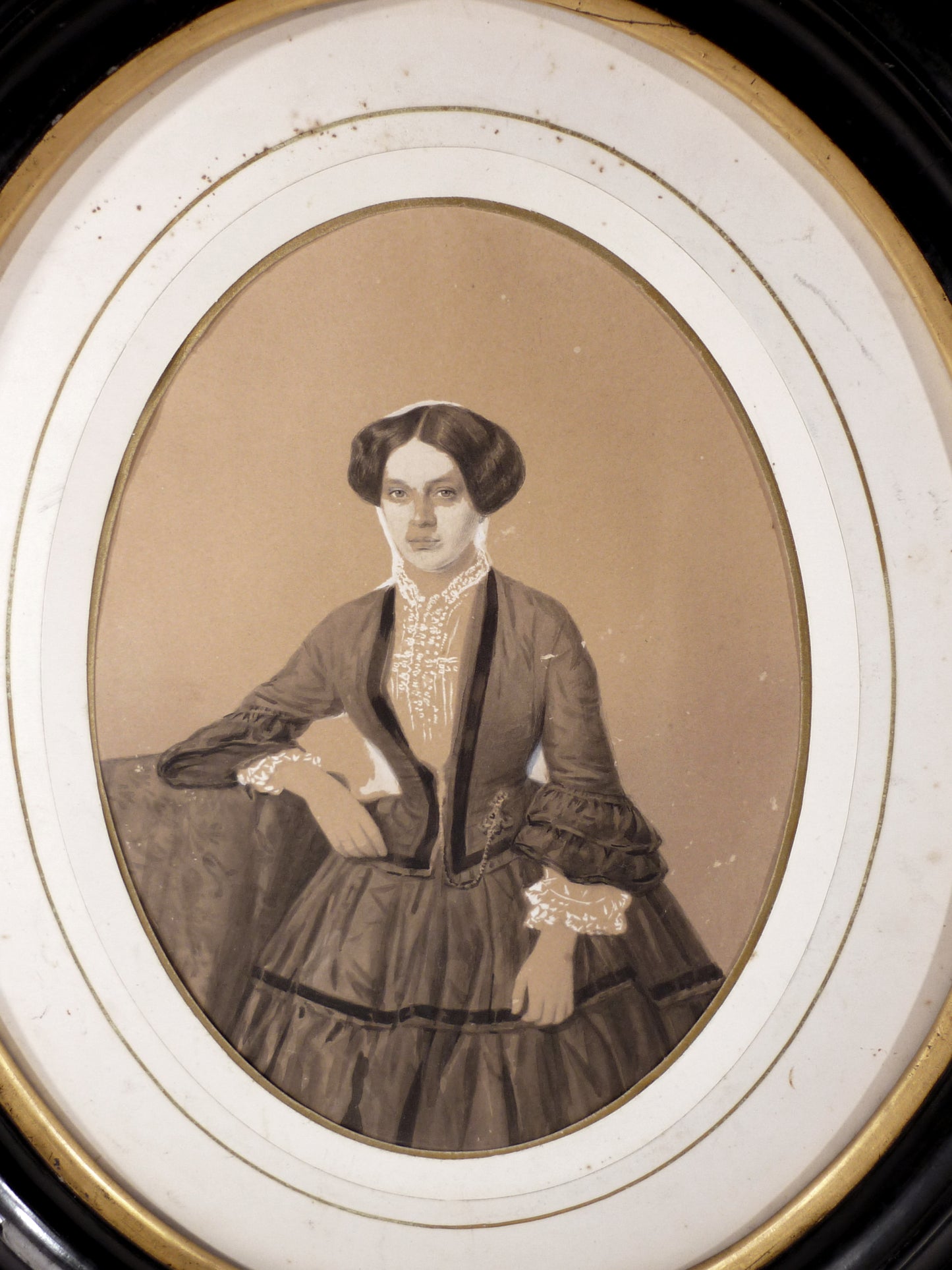 Sabatier-Blot, Entre Peinture et Photographie, Palais Royal, Deux Daguerréotypes sur papier d'un couple.