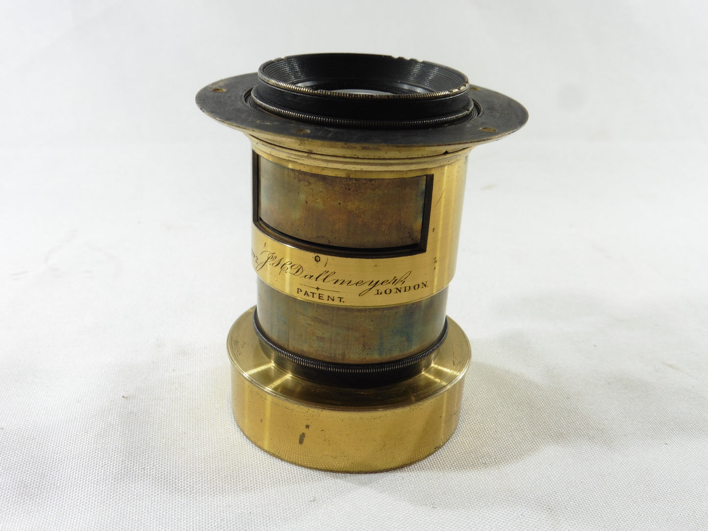 J.H. Dallmeyer.150mm F=5.Rare paire d'objectifs en laiton, pair of antique stereo camera lenses,brass photo lenses with original case and accessories.