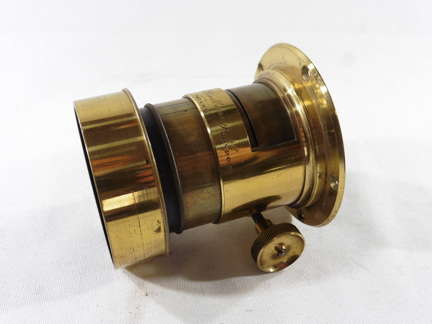 J.H. Dallmeyer.150mm F=5.Rare paire d'objectifs en laiton, pair of antique stereo camera lenses,brass photo lenses with original case and accessories.