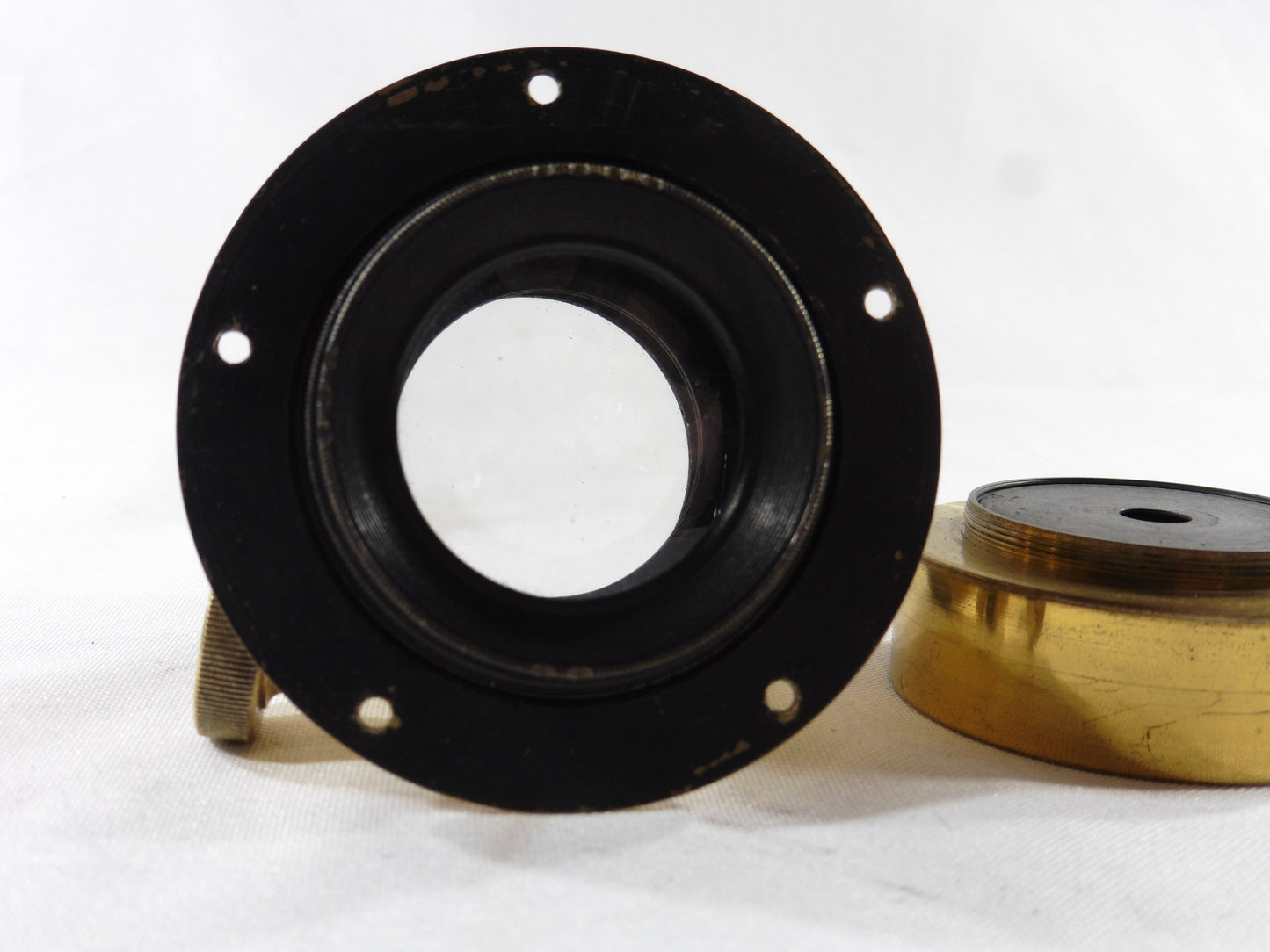 J.H. Dallmeyer.150mm F=5.Rare paire d'objectifs en laiton, pair of antique stereo camera lenses,brass photo lenses with original case and accessories.