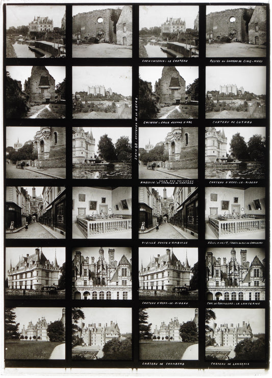 Plaque Verre Stéréo Educa -Biarritz et le  Béarn - 12 Vues - Série 20 - 1900