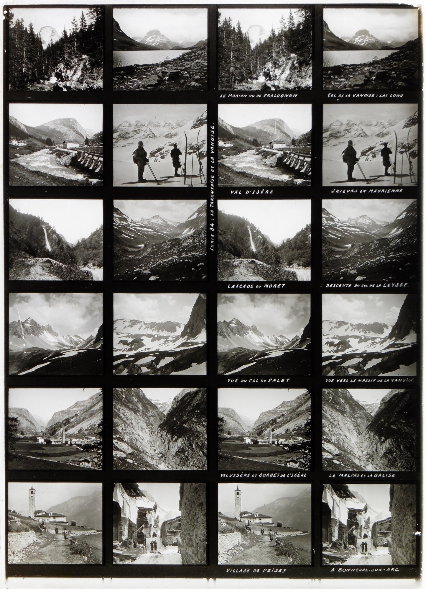 Educa - Plaque de Verre Stéréo -Tarentaise et la Vanoise - 12 Vues - Série 34 - 1900