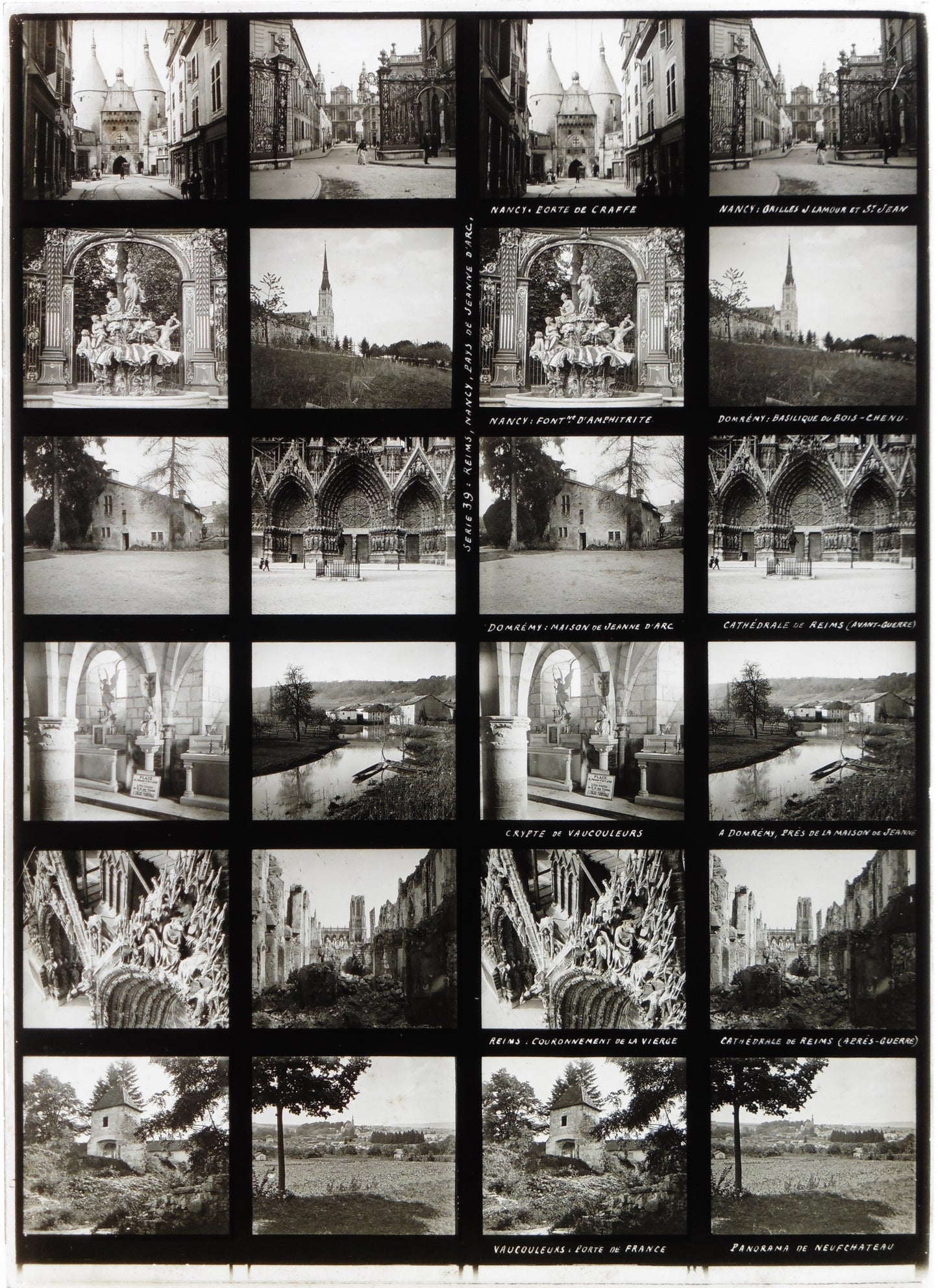 Educa - Plaque de Verre Stéréo - Reims, Nancy, Pays de Jeanne d'Arc - 12 Vues - Série 39 - 1900