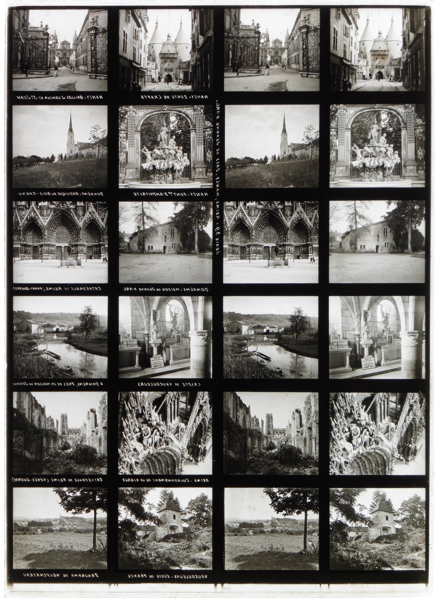 Educa - Plaque de Verre Stéréo - Reims, Nancy, Pays de Jeanne d'Arc - 12 Vues - Série 39 - 1900