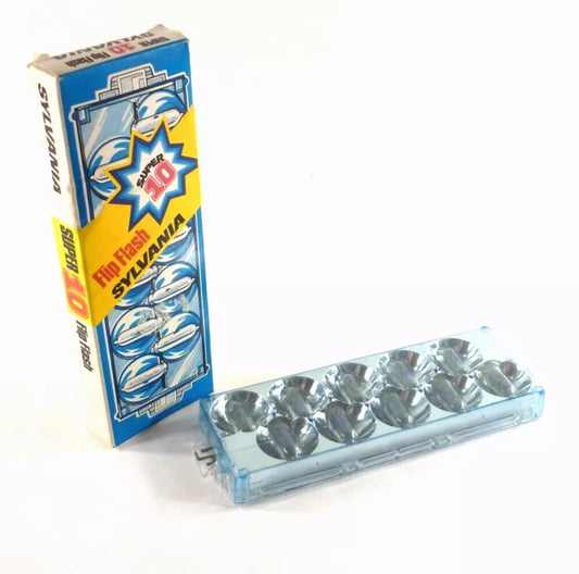 Ampoules Flash Flip Flash 10 Super Sylvania pour appareil photo Instamatic 110 Argentique.Neuf.New Old Stock.